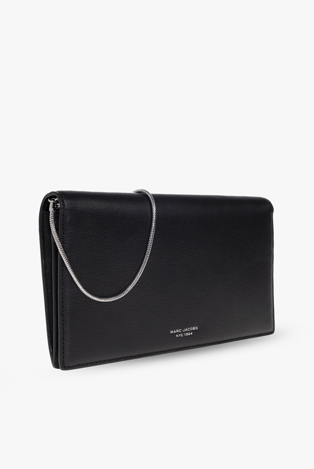 Black 'The Slim 84 Mini' wallet with shoulder strap Marc Jacobs